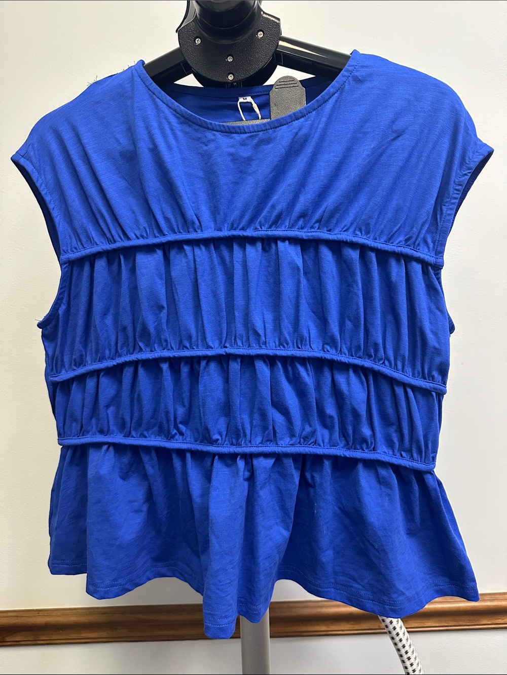 Blue Peplum Top & shorts lounge set